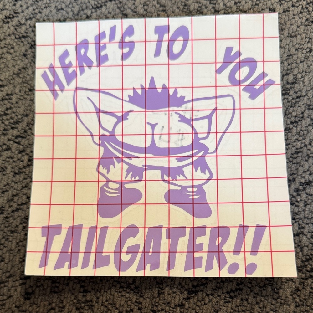 Purple Tailgater Sticker